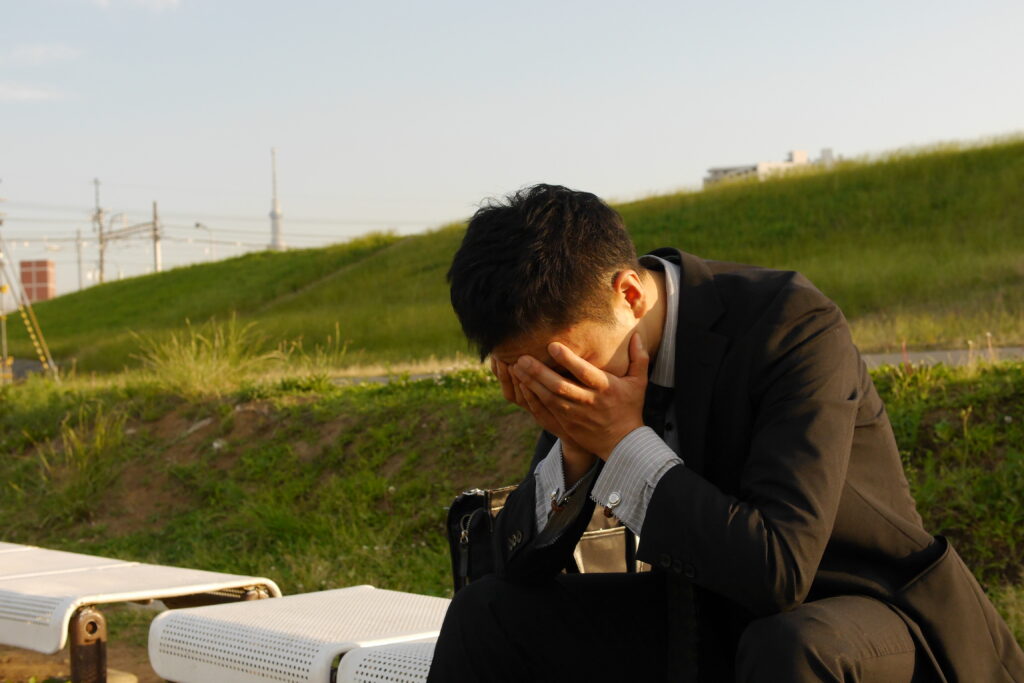 落ち込んでる会社員49歳